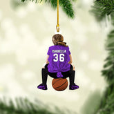 Artparel Personalized Basketball Ornaments, Basketball Christmas Ornament, Car Ornament, Custom Basketball Player Ornament, Basketball Ornaments for Christmas Tree (BKBV 2)